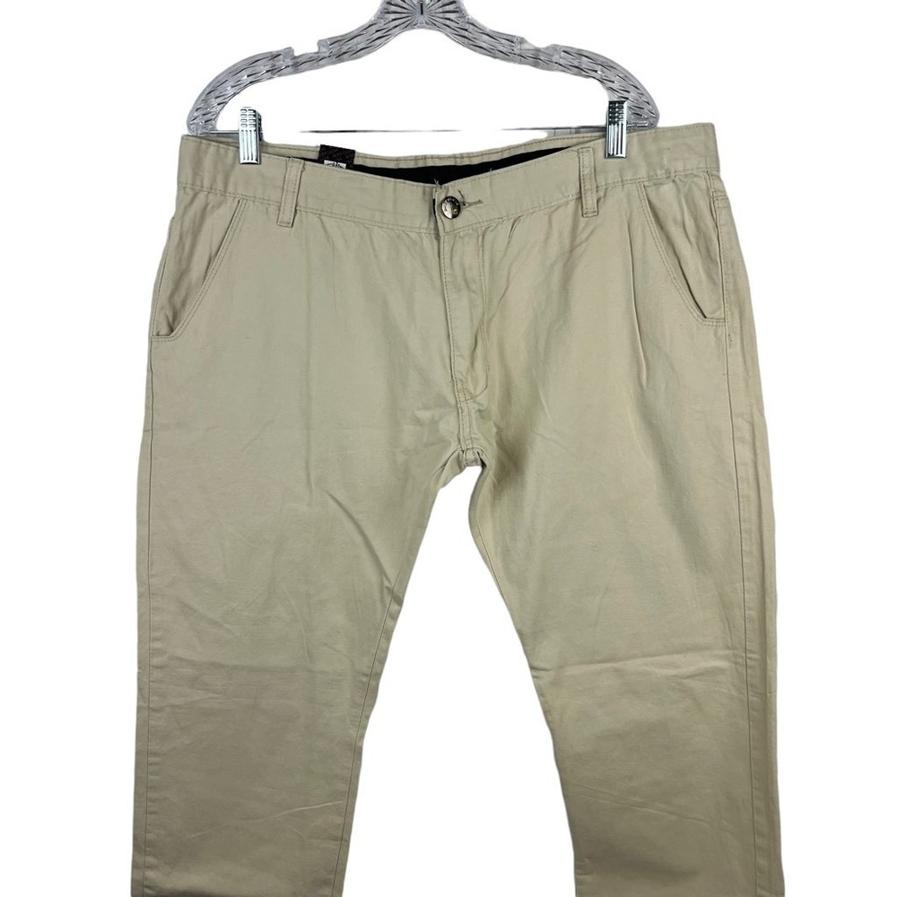 Body Glove Mens Chino Pants Khaki Tan Beige Flat Front 40x29 New